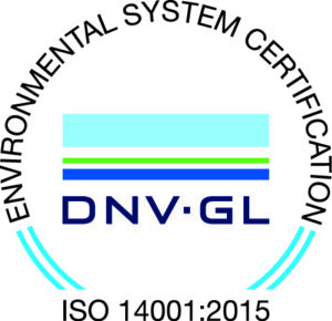 Logotip certifikat kvalitete ISO 14001:2015 300x291