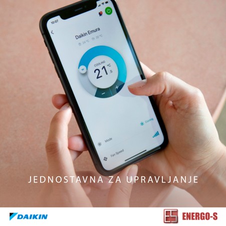 Postavljanje temperature klima uređaja na mobilnoj aplikaciji